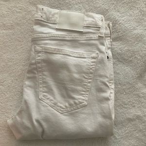 Hollister skinny white distressed jeans